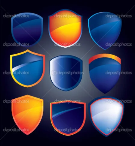 Security and certification badges illustration