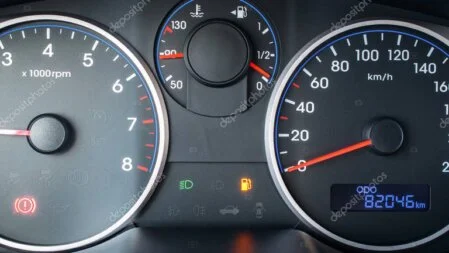 Fuel level sensor installed on a truck tank